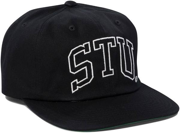 Stüssy Arch Strapback Cap: Shadow Black