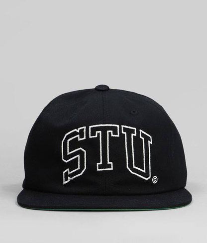 Stüssy Arch Strapback Cap: Shadow Black