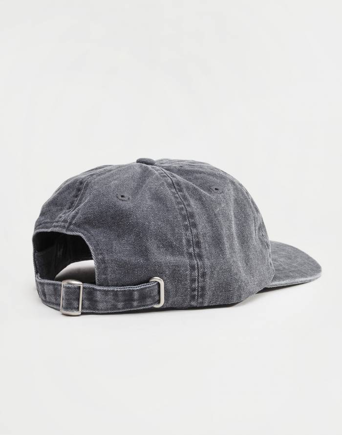 Stüssy Basic Washed Low Pro Cap: Charcoal